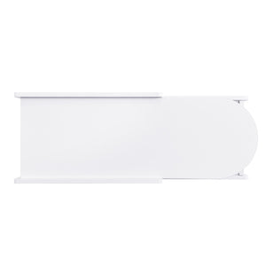 English Elm On-Trend Cream Mobile End Table With Lockable Wheels, Narrow Storage Nightstand For Small Spaces N721P191983K-GIGA