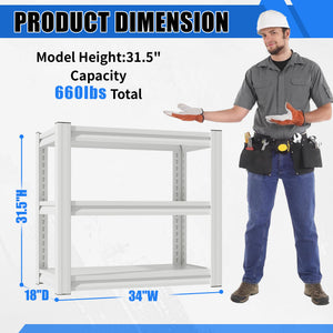 English Elm 20-30 Gallon Aquarium Stand Heavy Duty Steel Three Tier Rack for Home or Office White W2735P457277