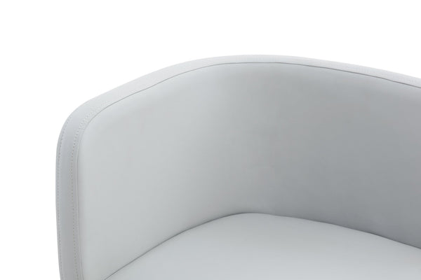 English Elm Stylish Gray Pu Upholstered Dining Chair Set of Six Modern Minimalist Seating W3875P370934