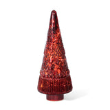 Festive Red Glass Lighted Christmas Tree, 18 in. XAB30048 Park Hill