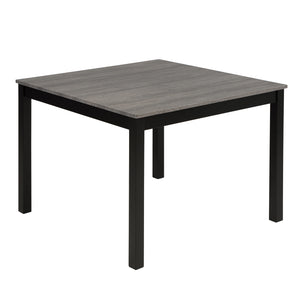 English Elm 5-Piece Stylish Dining Table Set For 4 With Upholstered Chairs, Light Grey & Black, Modern Design W1998P195207