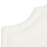 English Elm Catherine Upholstered Queen Headboard, Antique White Woven