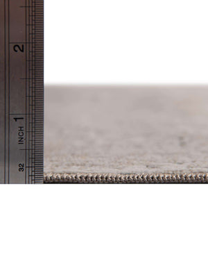 Unique Loom Chateau Quincy Machine Made Abstract Rug Beige, Brown/Navy Blue 8' 0" x 8' 0"