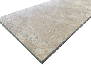 English Elm 12*24 Natural Marble Tile Leathered Finish Gold Beige Veining for Floors and Walls W1696P262328