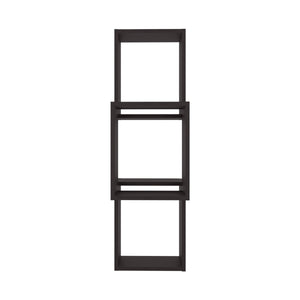 English Elm Stormi Wenge Wall-Mounted Geometric Shelf Unit — Asymmetrical Cube Design, Space-Saving Organizer B128P375286