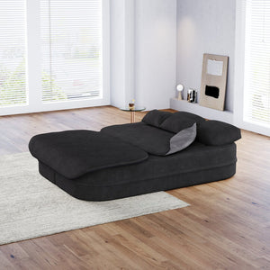English Elm 75''2-In-1 Foldable Sofa Bed - Chenille Lounge Sofa With Pillows, High-Density Foam For Comfort W834P317050