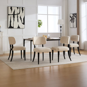 English Elm Wooden Farmhouse Dining Chairs Set of 2 Upholstered Seats Solid Legs for Kitchen W3244P392827