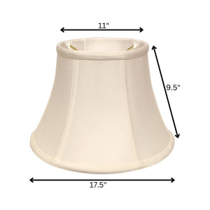 English Elm Slant Drum Shantung Fabric Lampshade Washer Fitter Softback for Floor or Buffet Lamps White B075101417