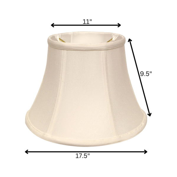English Elm Slant Drum Shantung Fabric Lampshade Washer Fitter Softback for Floor or Buffet Lamps White B075101417