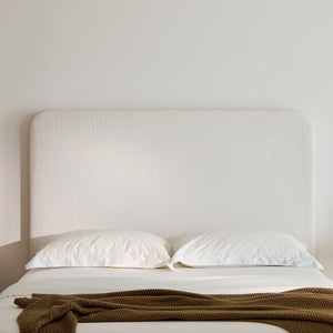 English Elm Canter Upholstered Bed - 52" Tall Headboard In Pearl White Chenille - Stylish, Easy Assembly & No Box Spring! B083P373033