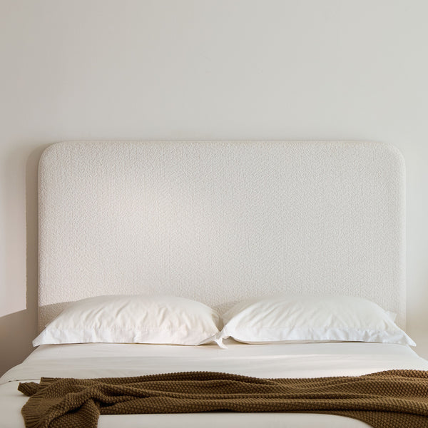 English Elm Canter Upholstered Bed - 52" Tall Headboard In Pearl White Chenille - Stylish, Easy Assembly & No Box Spring! B083P373033