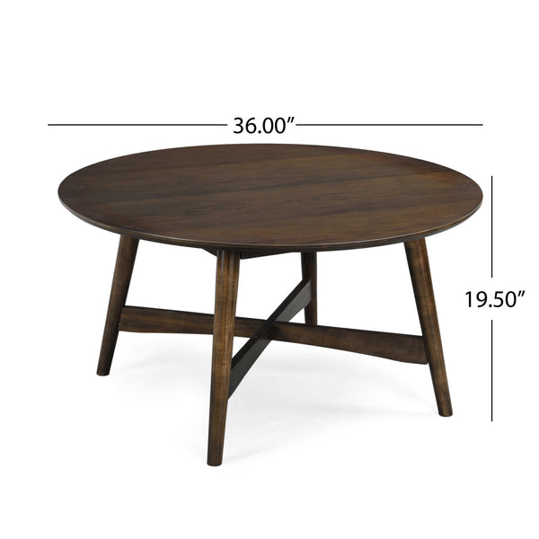 English Elm Christopher Knight Home® - COFFEE Modern Grey Round MDF Coffee Table 39.5" x 39.5" x 5" Minimalist Durable Accent Table 68678.00