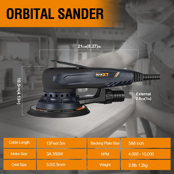 English Elm Electric Brushless Orbital Sander 350w Corded Six Speed Wood Refinishing Tool T3177P305057