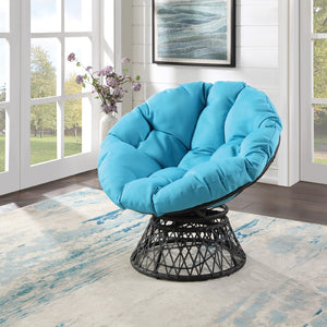 OSP Home Furnishings Papasan Chair Blue