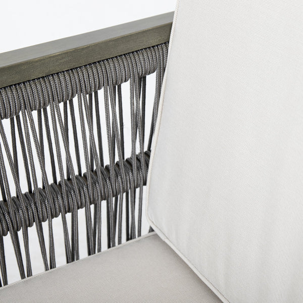 English Elm Christopher Knight Home® - 4-Pieces Acacia Wood Patio Furniture Set with Grey Rope & Beige Cushions, Weatherproof Deep Seating Set N780P171148F