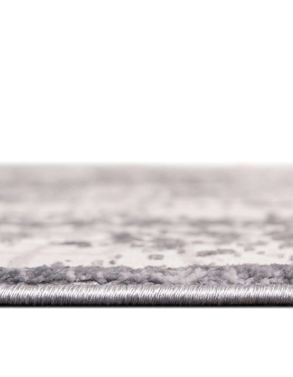 Unique Loom Aberdeen Stanhope Machine Made Border Rug Gray, Beige/Ivory 5' 3" x 5' 3"