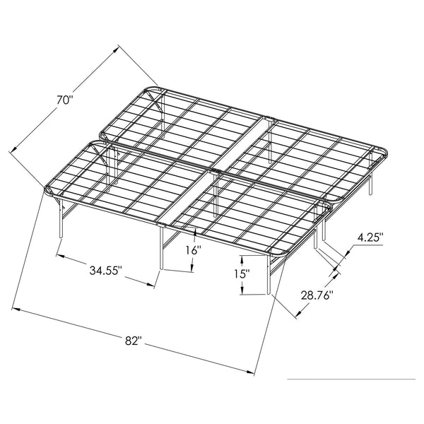 English Elm Andell Heavy Gauge Steel Cal King Platform Bed with 16 Inch Underbed Storage B062P334274