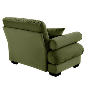 English Elm Milano Velvet Sectional Sofa Module with Bolster Arms and Cloud Cushions for Living W714P293263