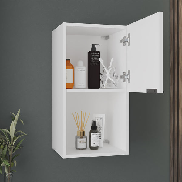 English Elm Kaser Mirror Medicine Cabinet with Shelves, Wall-Mounted White Storage, Durable Engineered Wood Finish B200P362011