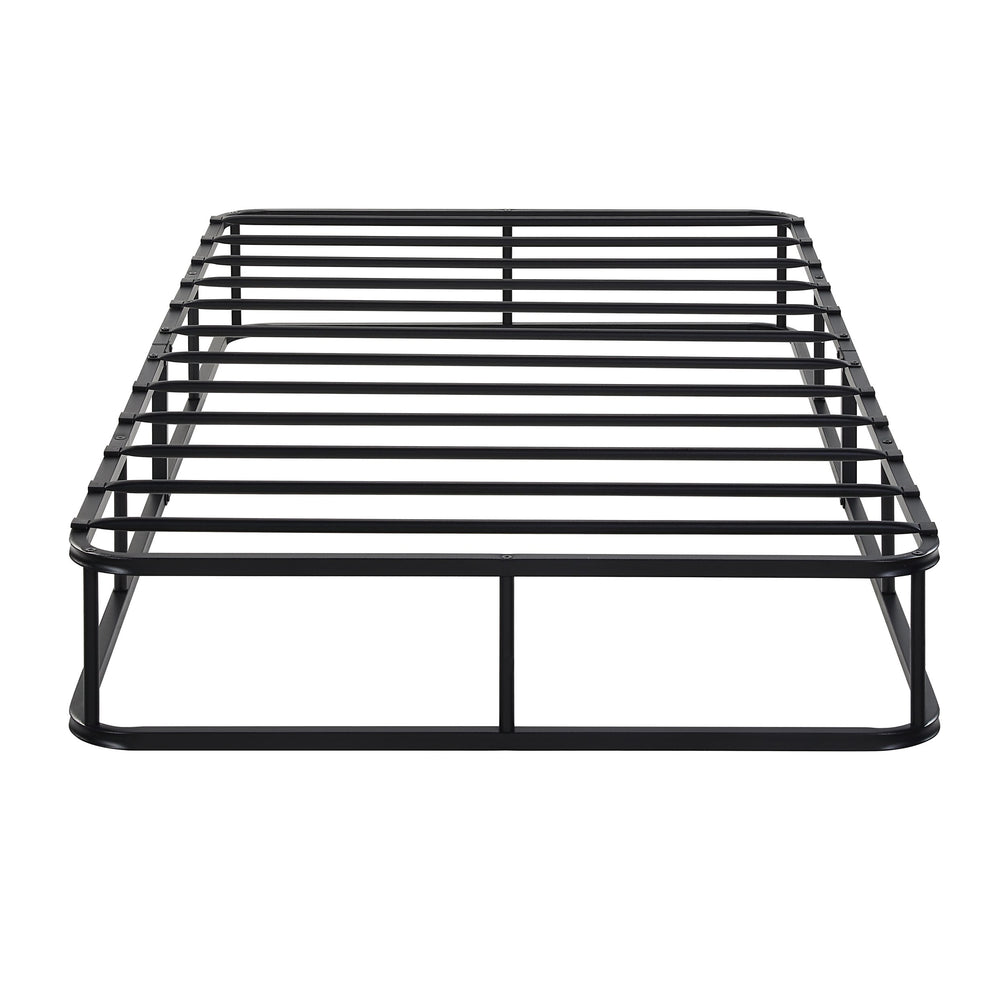 English Elm Twin Metal Mattress Foundation with Textured White Cover, 350lb Capacity, 38" x 74" x 8.5"H Support Frame B011P197734