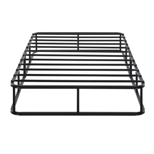 English Elm Twin Metal Mattress Foundation with Textured White Cover, 350lb Capacity, 38" x 74" x 8.5"H Support Frame B011P197734