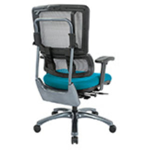 OSP Home Furnishings Vertical Mesh Back Ergonomic Office Chair with Lumbar Support and Titanium Rolling Base 99667T-7