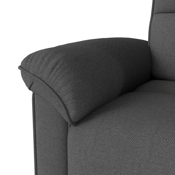 English Elm Wall Zero Wall Power Recliner Chair with Overstuffed Backrest, USB Type-C Charging Port, Space-Saving Electric Recliner for Small Rooms Dark Gray W1028S00055