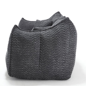 English Elm Soft Plush Foam Beanbag Chair for Two People, Square Recliner Sofa With Superfiber Comfort Embrace Black W1996P252276