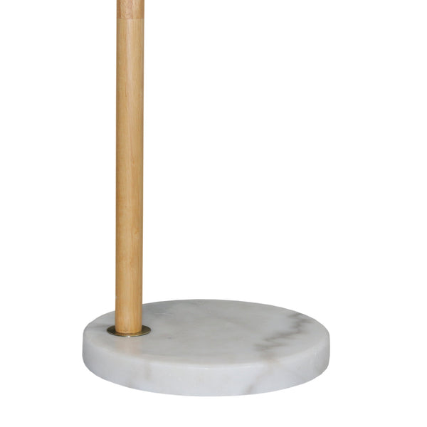 English Elm Ashcroft Furniture - Tall Corner Floor Lamp - Elegant White Shade, Marble Base For Cozy Lighting In Living Rooms & Offices B183P315098