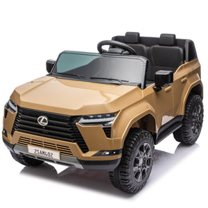 English Elm Lexus Gx550 Two Seat Kids Ride on with 24v Power Remote Control and Suspension Champagne W1578P416234