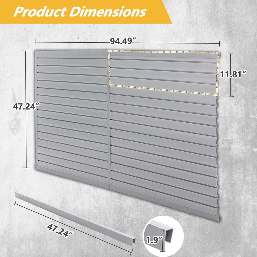 English Elm Heavy Duty Pvc Slatwall Garage Storage System Modular Wall Mounted Tool Organizer W1422P286710