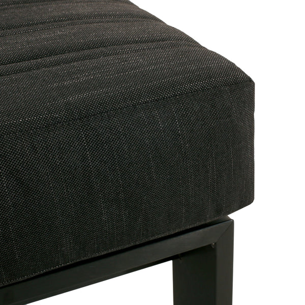 English Elm Christopher Knight Home® - Giovanna V Shaped Sofas - Black Aluminum Outdoor Conversation Set with Water-Repellent Cushions, Slat Design, Coffee Table Included GIOVANNA-4PCS