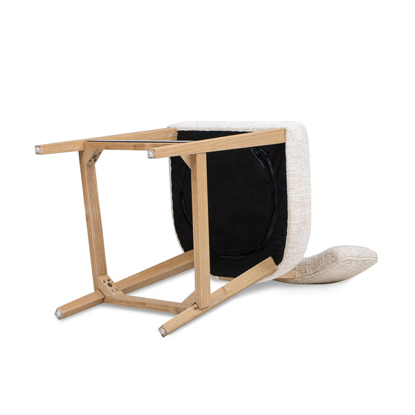 English Elm Jennifer Taylor Home - Penny Fully Upholstered Counter Stool Set of 2 in Travertine Beige Chenille with Arched Back Comfort B2719P269264