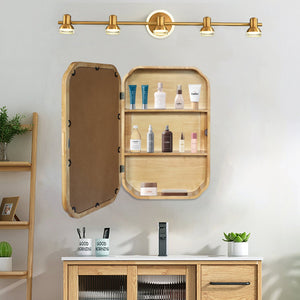 English Elm 29.72*19.69 Floating Illusion Mirror Cabinet Antique Natural - Wall-Mounted Storage with Adjustable Shelves, Jewelry Organizer and Modern Wood Frame W2295P339148