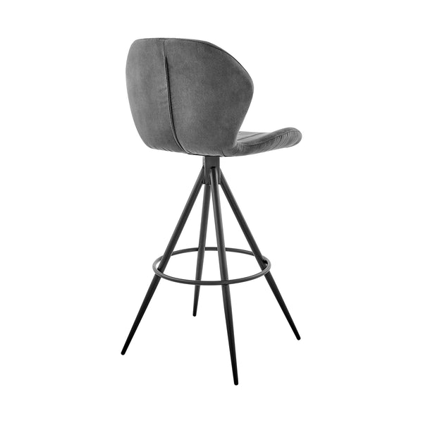 English Elm Hestrel 26" Swivel Bar Stool In Charcoal Fabric | Stylish, Durable & Comfortable For Counter Dining B2736P268539