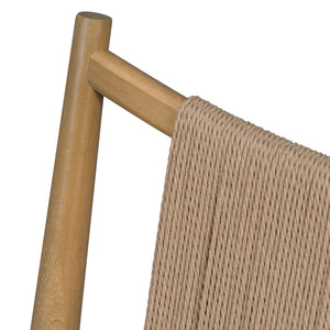 English Elm Upholstered Linen Dining Chairs Set of 2 Rubberwood Mid-century Woven Paper Rope Back Beige,Light Brown,Natural N776P385751B
