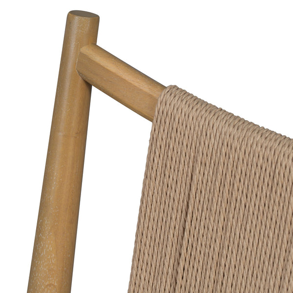 English Elm Upholstered Linen Dining Chairs Set of 2 Rubberwood Mid-century Woven Paper Rope Back Beige,Light Brown,Natural N776P385751B