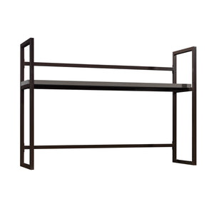 English Elm Hutch, Stylish Brown Finish With Open Shelving For Organized Storage & Modern Workspace Upgrade B356P367956