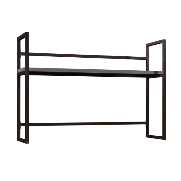 English Elm Hutch, Stylish Brown Finish With Open Shelving For Organized Storage & Modern Workspace Upgrade B356P367956