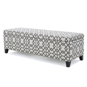 English Elm Christopher Knight Home® - Ottoman - Stylish Gray & White Storage Ottoman With Lift-Top, Extra Seating & Modern Design 60159.00GGMT