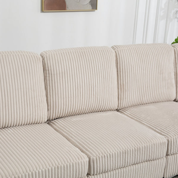 English Elm Convertible Sectional Sofa With Storage Ottoman, Cupholders & Usb Ports - Modern Comfort For Living Spaces W3098S00034