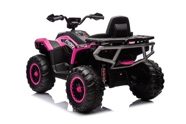 English Elm Kids Electric Atv Two Seater 24v 4wd Ride on with Bluetooth and Foam Tires W1620P487630