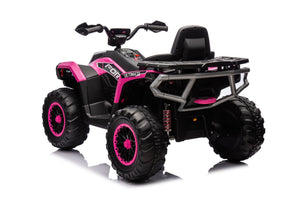 English Elm Kids Electric Atv 24v 4wd Two Passenger Ride on with Eva Tires and Suspension Pink W1620S00002