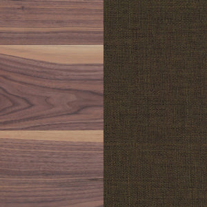 English Elm Holloway Natural Walnut 7-Piece Dining Set with Striking Woodgrain Table and Six Parson Upholstered Chairs Chocolate B062S00808