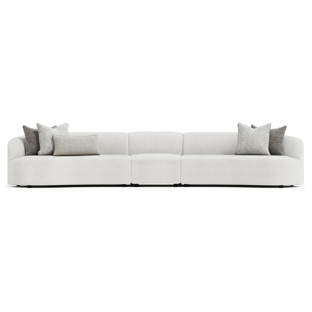 Bernhardt Bernhardt Elle 3-Piece Fabric Sectional — Sculptural Kidney Sofa, Cloud-Like Plush Seating, Customizable Finish - Made to Order K1965