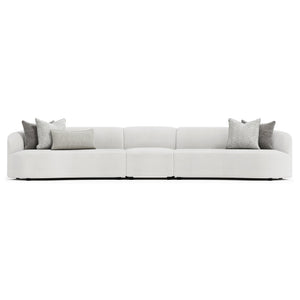 Bernhardt Bernhardt Elle 3-Piece Fabric Sectional — Sculptural Kidney Sofa, Cloud-Like Plush Seating, Customizable Finish - Made to Order K1965