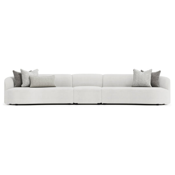 Bernhardt Bernhardt Elle 3-Piece Fabric Sectional — Sculptural Kidney Sofa, Cloud-Like Plush Seating, Customizable Finish - Made to Order K1965