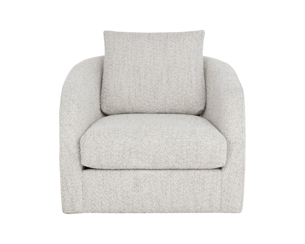 Sunpan WEXFORD Swivel Lounge Chair - Cozy Deco Opal Accent with 360° Motion for Modern Living Spaces 112797