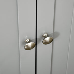 English Elm HOMCOM 41" Kitchen Pantry Cabinet with 5-Tier Shelves, 12 Door Racks, Anti-Tip Straps, Sleek Design Gray W2225P217116