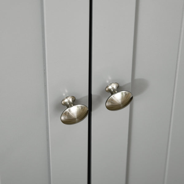 English Elm HOMCOM 41" Kitchen Pantry Cabinet with 5-Tier Shelves, 12 Door Racks, Anti-Tip Straps, Sleek Design Gray W2225P217116